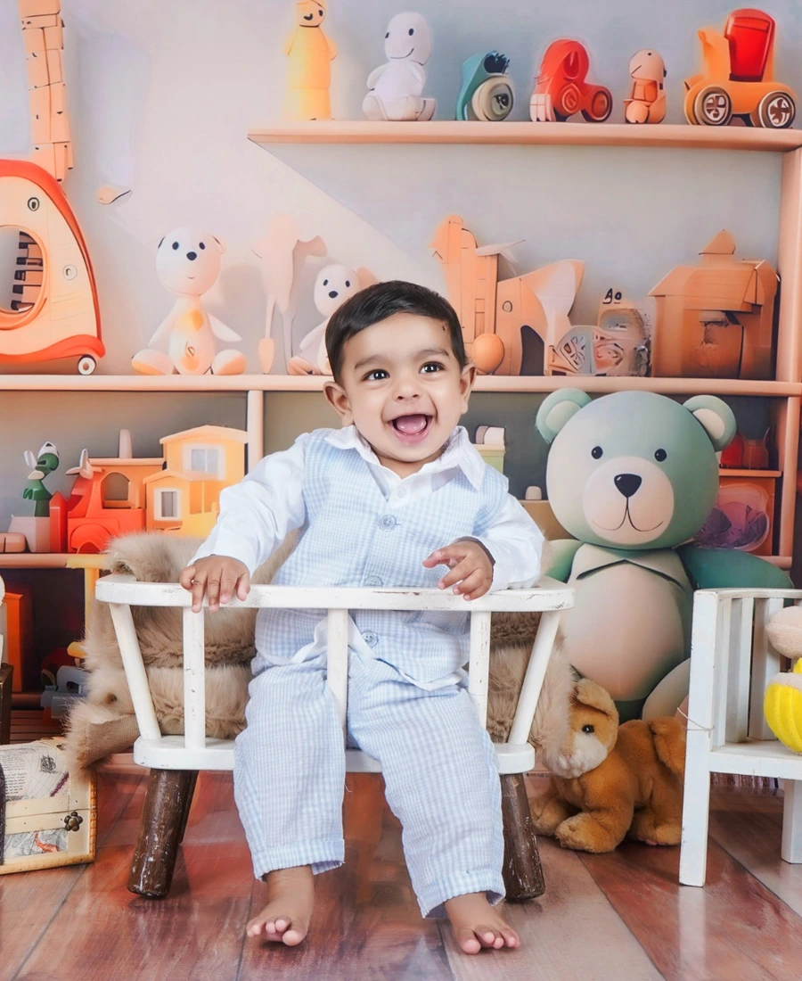 Vihaan smiling